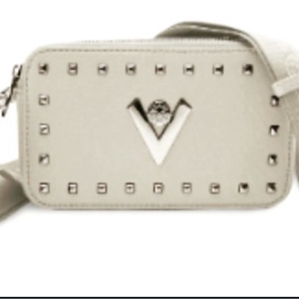 Cream Studded Crossbody Bag